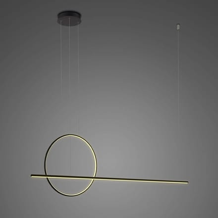 Linea No.2 Hanglamp 120cm Zwart 3000K 39W