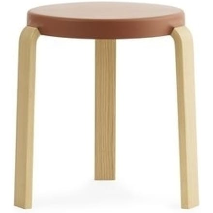 Normann Copenhagen - Tap kruk - caramel - eiken - oranje