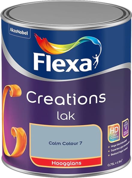 Flexa - Creations Lak Hoogglans - Calm Colour 7 - Mengverf - 750 Ml