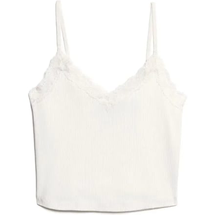 Superdry - Kort Athletic Essentials camitopje met kanten rand - Dames - Vesten