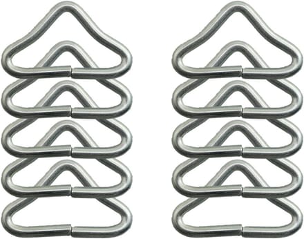 Trampoline Ring Gesp - Driehoek Ring V-ring - Trampoline Reparatie - Gegalvaniseerd IJzer - 12 stuks - Zilver
