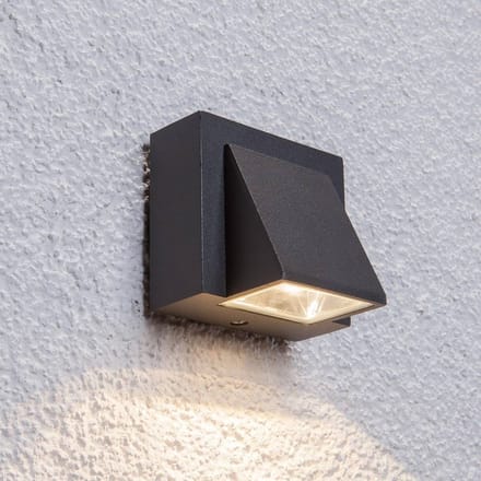Lucande LED buiten wandlamp Marik, antraciet, metaal, IP54