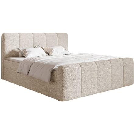 Boxspring Chloe 200x200 bouclé met opbergruimte | NADUVI Collection