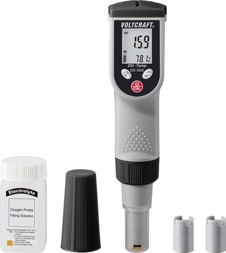 VOLTCRAFT - DO-500 DO meter - Waterkwaliteitsmeter - Zwart/Grijs