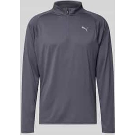 Shirt met lange mouwen met opstaande kraag en ritssluiting