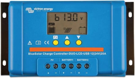 12/24V 20A Dubbele Batterij Laadregelaar met LCD en USB Aansluiting