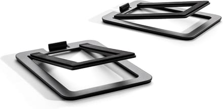 Set van 2 Metalen Speaker Stands - Schuin voor Boekenplankspeakers en PC Audio