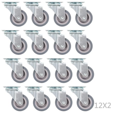 vidaXL 72 st Zwenkwielen 50 mm