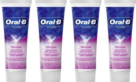 Oral B - Tandpasta - 3D White - Vitalize - 75ml x 4