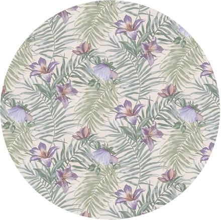 Raved Rond Tafelzeil - 140 cm ø - Bloesem Paars - PVC - Afwasbaar