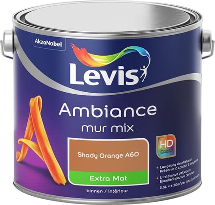 Levis - Ambiance Mur Extra Mat Mix - Shady Orange A60 - Mengverf - 2,5 L
