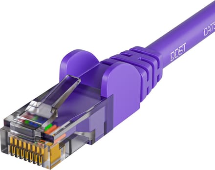 Qost - CAT5e internetkabel - CCA / UTP - 1 Gbps / 100 MHz - RJ45 Connectoren - Patchkabel / Netwerkkabel - 20 meter - Paars