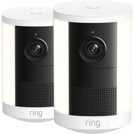 Ring Spotlight Camera 2e Generatie Stekker Wit Duo Pack