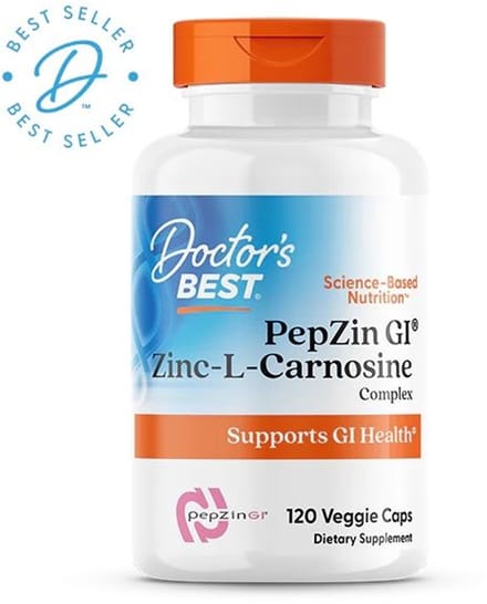 Doctor's Best, PepZin G Zink-L-Carnosine complex, 120 vegetarische capsules