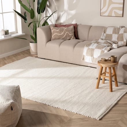 NATURL. Wollen vloerkleed - Feline Wit | Isolerend en zacht - 230x330cm