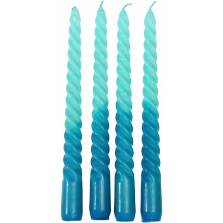 Spiraalkaarsen Rex London Dip Dye (x4)