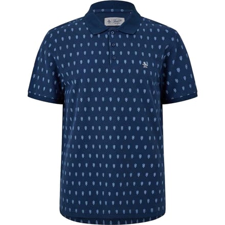 Original Penguin Heren Minimal Regelmatig Poloshirt (Yale Blauw)