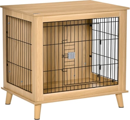 Hondenhok - Binnen - Bench - Ren - Weerbestendig - Kennel - Rek - Eikenhout