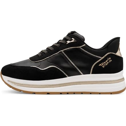 Tamaris dames sneaker vrijetijdsschoen Step-In 1-23766-46 001 zwart