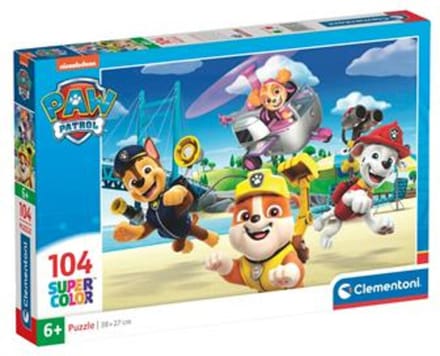 Clementoni - Puzzel 104 Stukjes Paw Patrol, Kinderpuzzels, 6-8 jaar, 27265