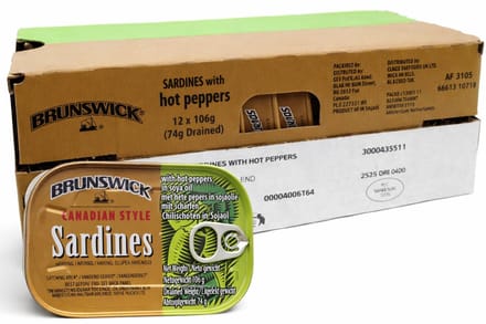 Brunswick Sardines Met Peper – In Olie – 12 x 106 gram - blik