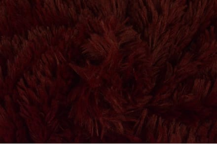10 meter langharig bont - Bordeaux rood - Pluche stoffen - 150cm breed