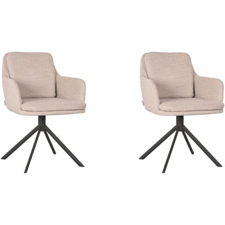 LABEL51 - Eetkamerstoel Joy - Beige - 63x58x83cm
