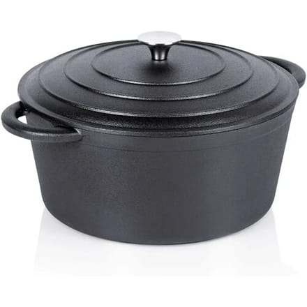 Vilde Kinderbedje met gietijzeren deksel CAST LINE 28cm, 5,9 L zwart