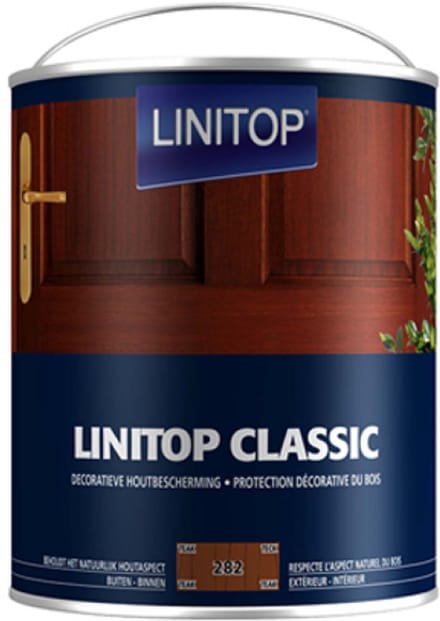 Linitop Classic - Beits - Decoratieve beschermende beits  -Teak - 282  - 2,50 L