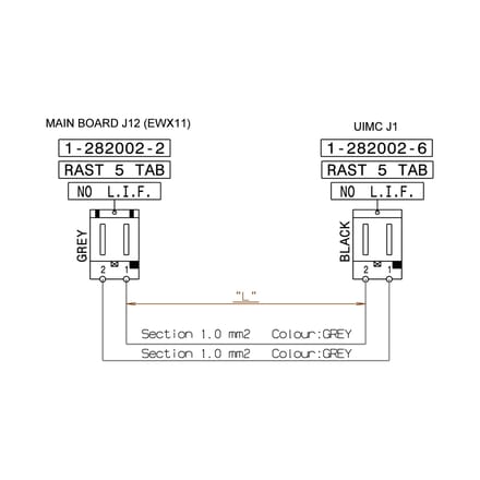 AEG kabel, omschakelaar, PCB, J12J1,1180m 8077657024