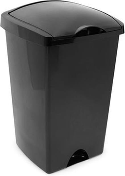 Afvalbak 'Emma' - Afvalemmer Flip Bin - 50 liter - Zwart