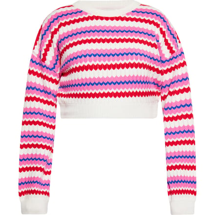 IZIA Jumper Dames Wol Wit Veelkleurig