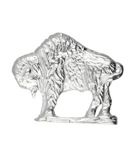 Zilveren Buffel Bison kettinghanger