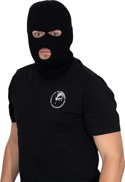Masker - arrestatieteam - bivakmuts - zwart - 2 stuks