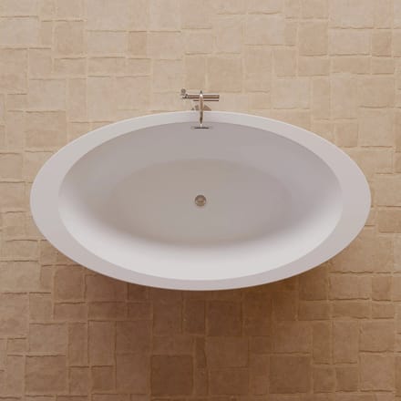 SPALINA - Vrijstaand bad - Pearl 180 blanche, 180 x95 x58 cm, Wit
