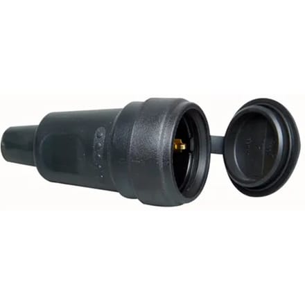Kopp Aardingsstekker Rubber Ip44 Zwart