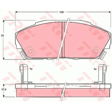 Remblokset TRW GDB3034, voor