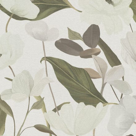 Erismann Vinylbehang 10508-26 - Floralie - Botanisch Wit - 53cm x 10.05m