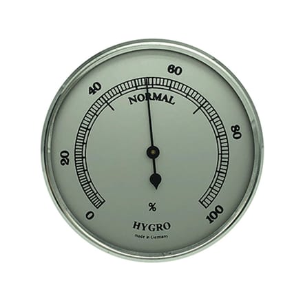 SELVA Hygrometer inbouwweerinstrument, diameter 85 mm, zilver