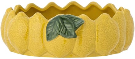Bloomingville Schaal aardewerk geel Limone 21cm