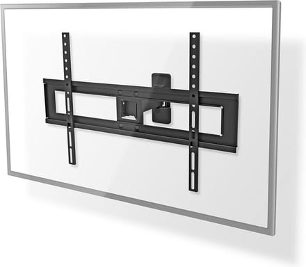 Nedis TVWM1450BK bracket - full-motion - for TV - black - Max 35 kg - recommended for 70"
