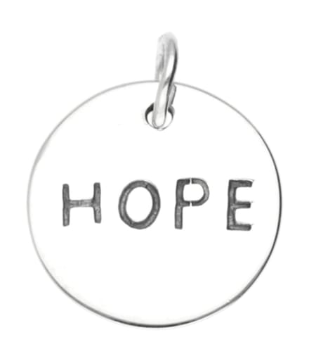 Zilveren Hope kettinghanger