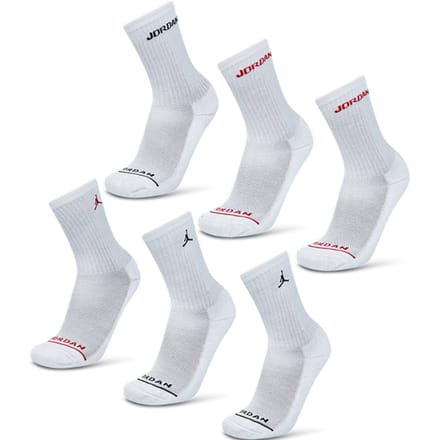 Jordan Kids Crew 6 Pack Sokken Unisex - Wit - Maat 35 - 38