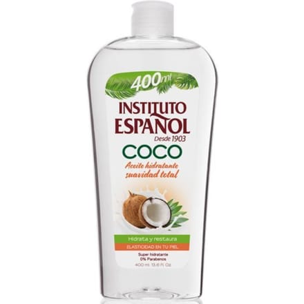 Huile - Instituto Español - Coco - 400 ml - Hydratant - Tous types de peau blanc