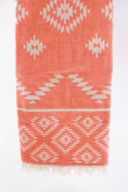 Patara – Turkse hamamdoek – 100x180 cm – katoen – licht & sneldrogend – oranje