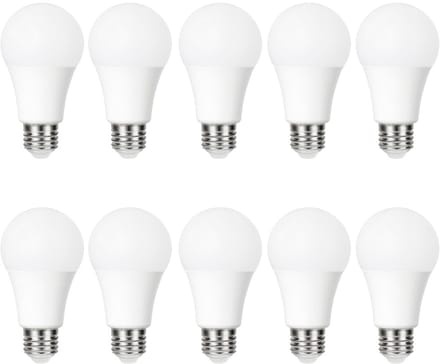 10 Pack - E27 Day/Night Auto Sensor LED Lamp, 5000K, 4,8W, 470 Lumen, non dimmable