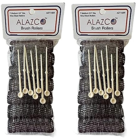 Vintage Haarrollers Set van 14 Stuks - Medium Krulspelden met Flexibele Pins