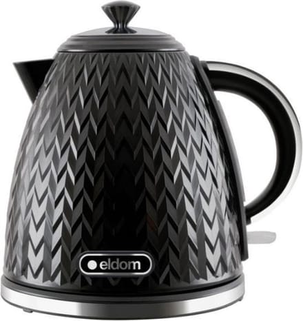 Grote Waterkoker Retro - ELDOM - Zwart Glans - 1.7 Liter