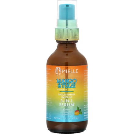 Mielle, Sérum Nourrissant Instantané 3-en-1, Mangue & Tulsi, 2 fl oz (59 ml) brown