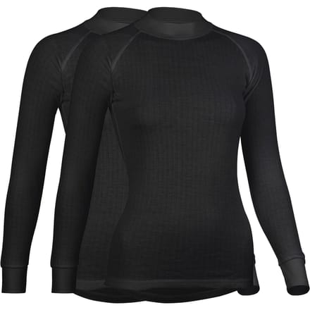 Avento Thermoshirt Lange Mouw Vrouwen - 2-Pack - Zwart - Maat 36